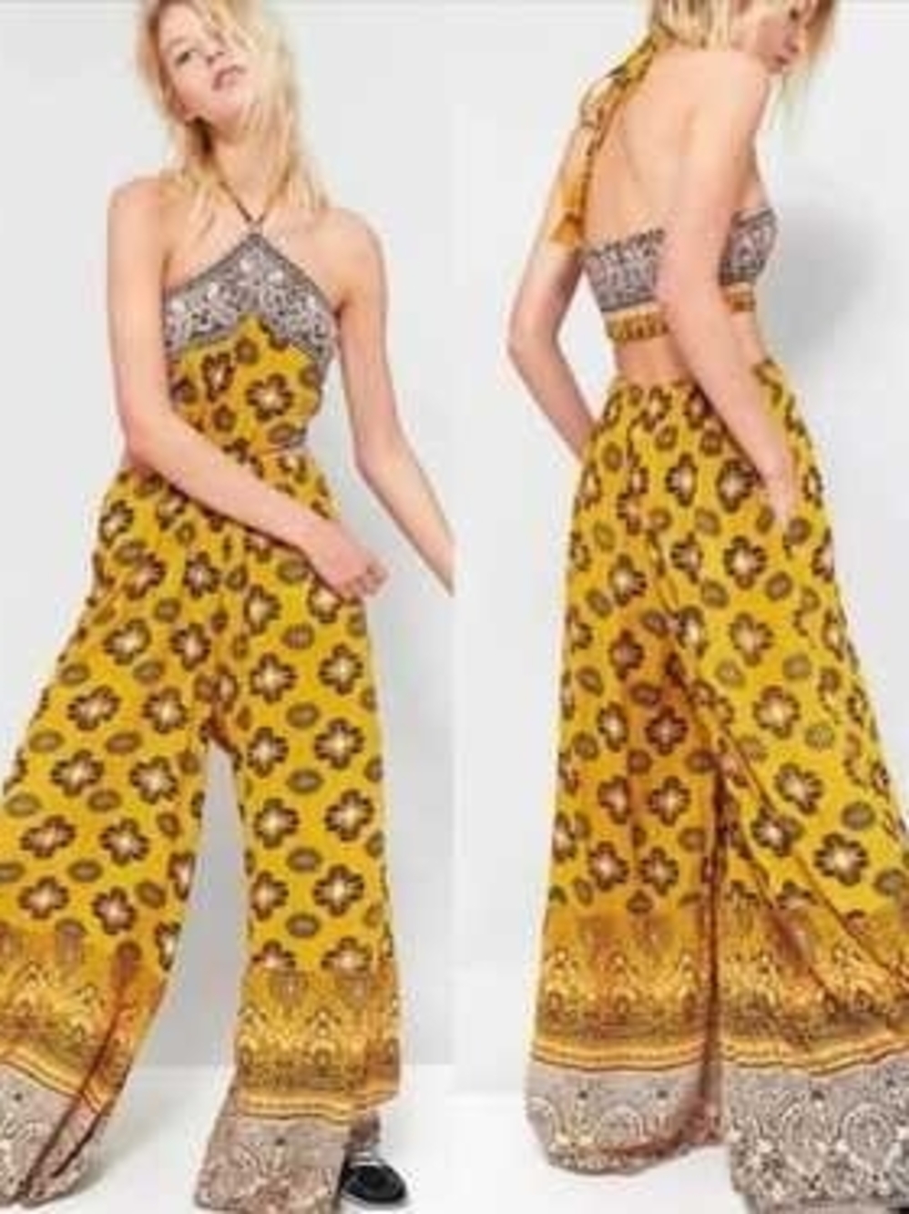 FREE PEOPLE • Maribelle Halter Jumpsuit • XS